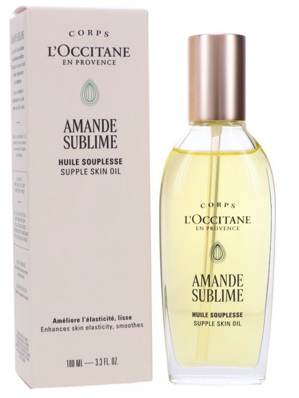 This is the L'Occitane Amande Sublime Supple Skin Oil in a 3.3 fl. oz